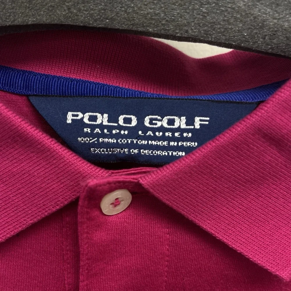 Polo Ralph Lauren Men's Size XL Magenta Pink Short Sleeve 100% Cotton Golf Shirt